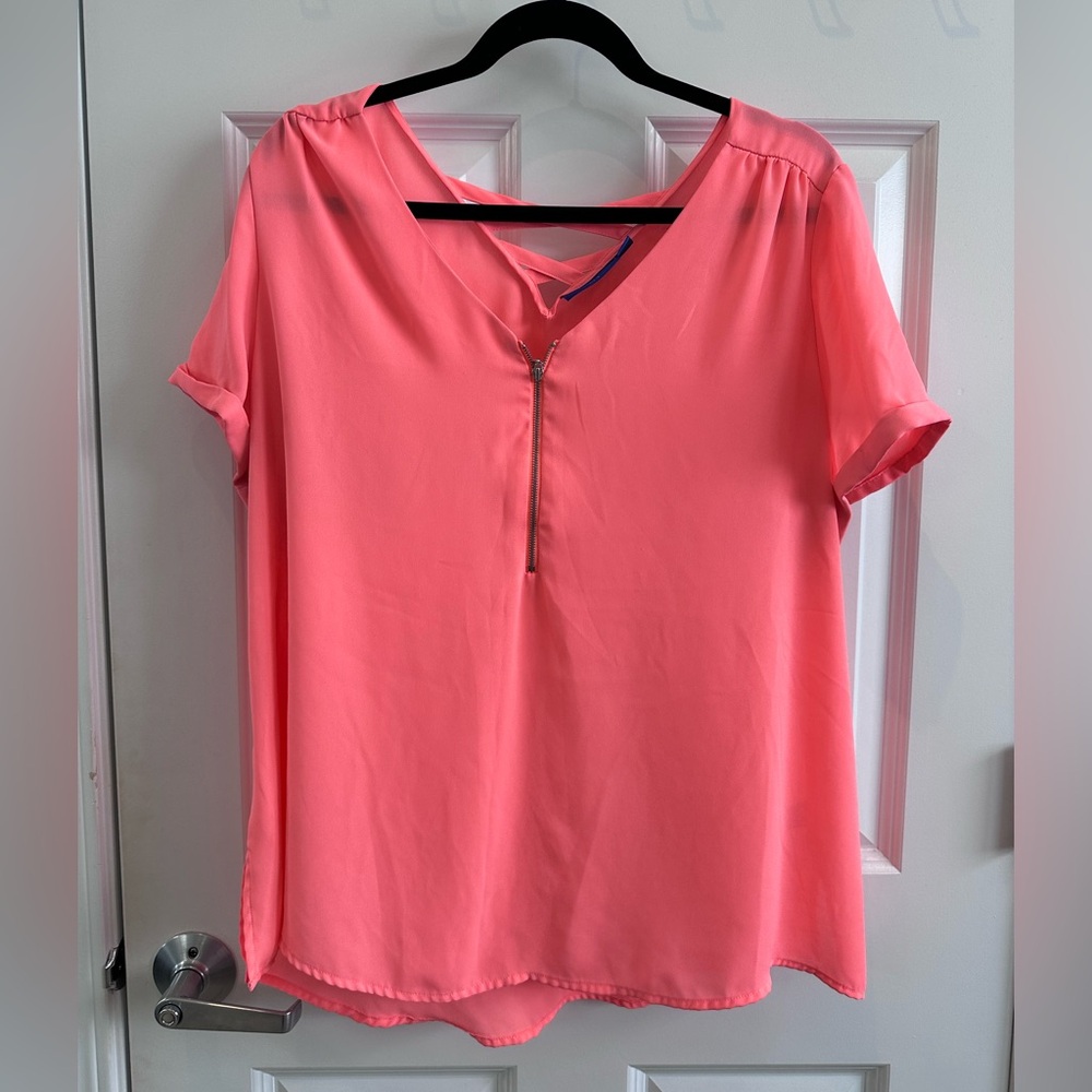 Apt. 9 Bright Coral Top (XL)
